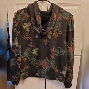 Lauren Conrad Floral And  Butterfly Soft Hooded Sweatshirt